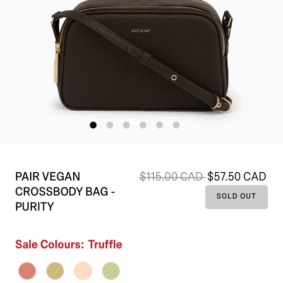 Matt & Nat - PAIR VEGAN CROSSBODY BAG - PURITY - Picture 1 of 3